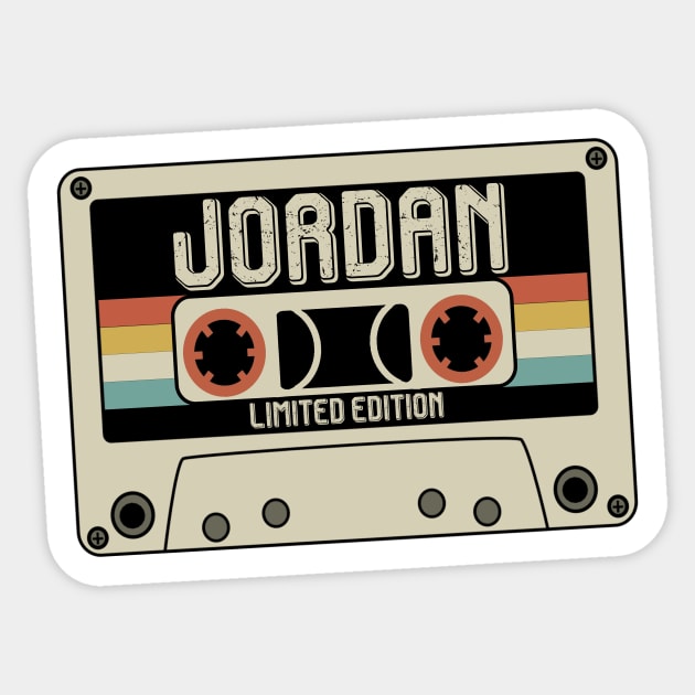 Jordan - Limited Edition - Vintage Style Sticker by Debbie Art
